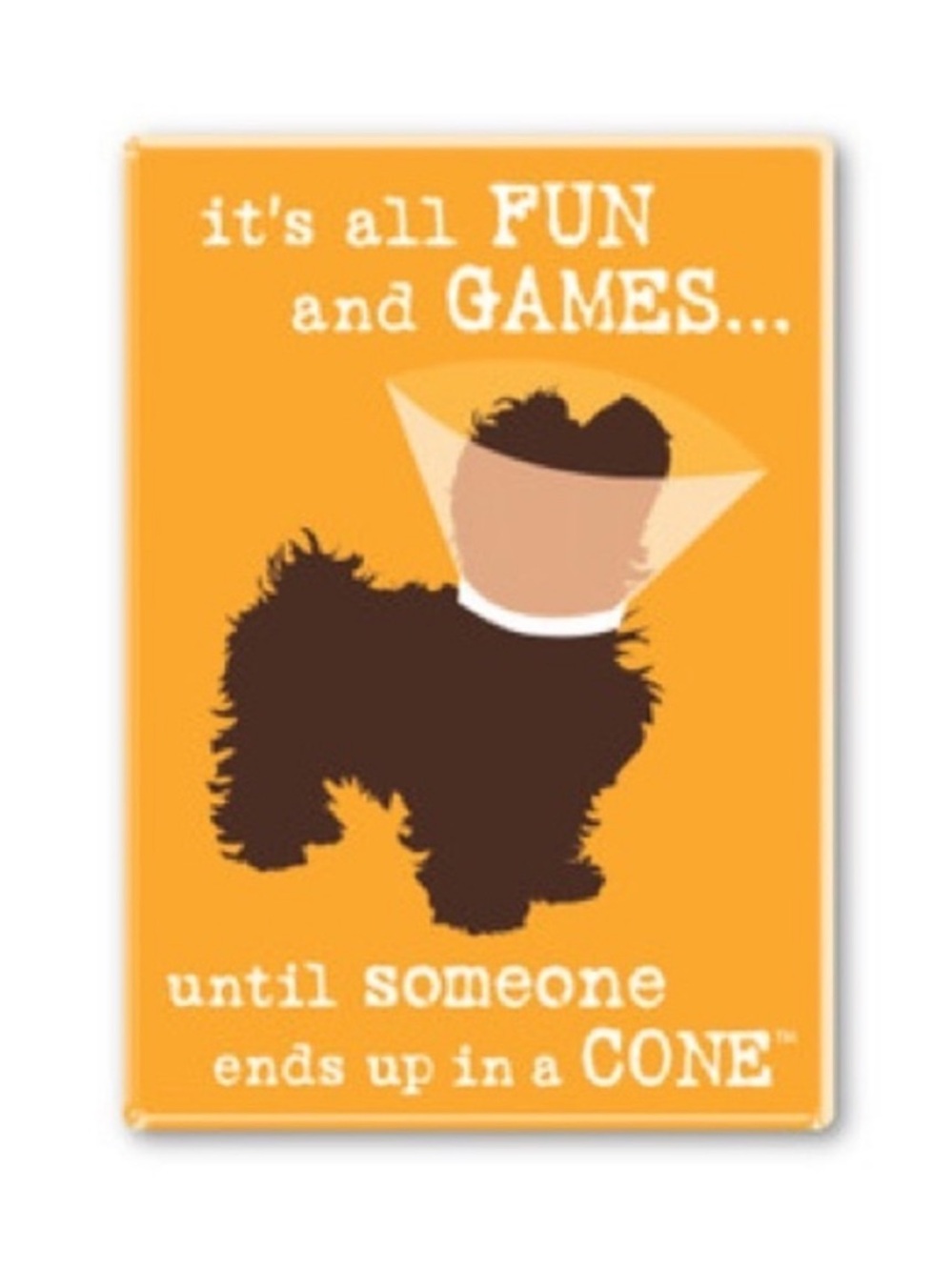 DOG is GOOD Funny Dog Cone Refrigerator Magnet Vet Gift Orange